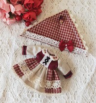  ob11 Baby clothes 2 point dress Berry red forest womens style suit