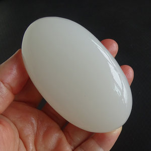 Natural Afghan White Jade with Water Droplet and Ice-Like Texture, Carbonate Jade, Yellow Jade, Ice-Type Hand-Held Piece, Calcite Raw Stone