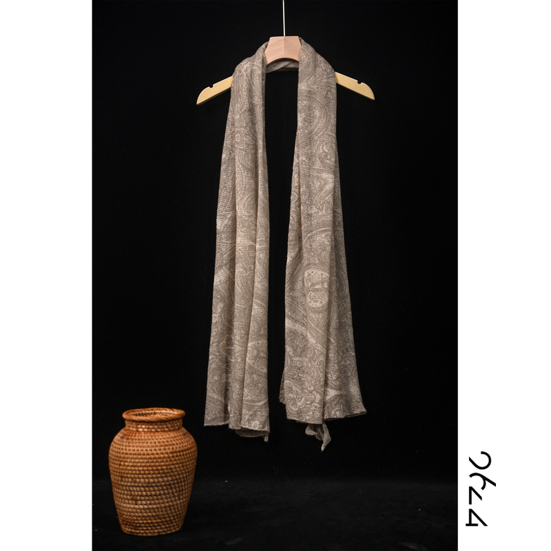 [Cashmere Fabric] 100 Alashan Cashmere Water-Soluble Printed Oversized Shawl Scarf 6335126
