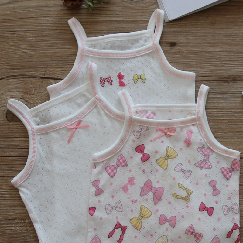 Child Girl Harnesses Vest Vest Full Cotton Knit Underwear Comfort