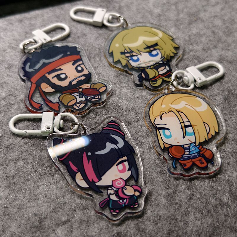 Original Street Fighter 6 Merchandise Keychains Ryu Ken Chun-Li J. G. Street Fighter Ii: the Big One J. G. Street Fighter V J. G. Street Fighter V2 J. G. Street Fighter V2.5 J. G. Street Fighter V2.5.5