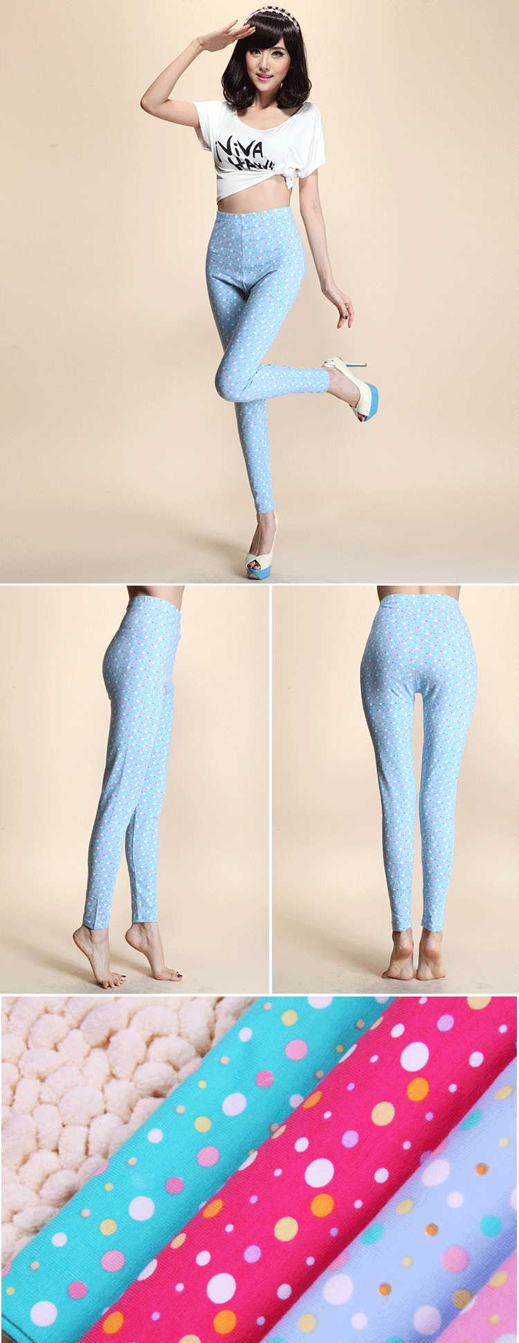 Pantalon collant jeune doux en coton - Ref 754351 Image 54