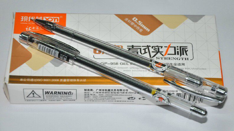 Modern American 958 neutral pen for examination special neutral pen 0 5mm semi - needle pen super slip and smooth writing
