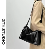 Черная вместительная и большая сумка через плечо, сумка на одно плечо, изысканный стиль