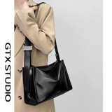 Черная вместительная и большая сумка через плечо, сумка на одно плечо, изысканный стиль