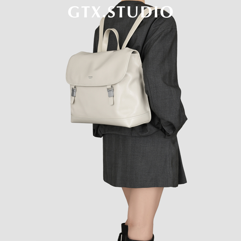 Gutianxi】Genuine Leather Backpack for Women, Large Capacity, 16inch Laptop Bag, 2026 Leather Commuter Lightweight Briefcase Backpack