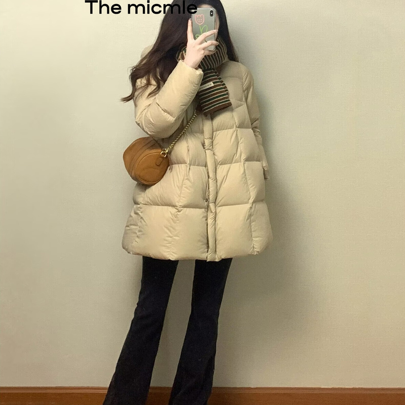 The Micmle High-End down Jacket for Women 2026 Winter New Style High-End Warm White Goose down Mid-Length Style The Micmle High-End down Jacket for Women 2026 Winter New Style High-End Warm White Goose down Mid-Length Style