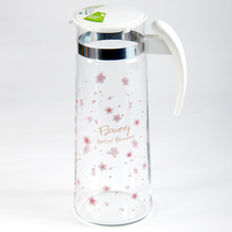South Korea imported cold kettle cool kettle heat-resistant glass can hold hot water high temperature resistant household White open large-capacity water bottle