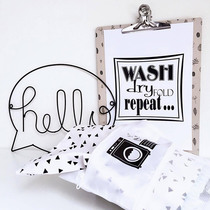 ins Net red hello iron wall hanging English letter hello restaurant milk tea shop wall decoration Photo Supplies