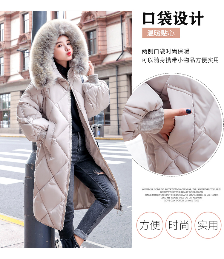 Áo chống rét 2018 Quần áo cotton mới cho nữ áo khoác mùa đông rộng rãi áo khoác cotton dày dài xuống áo khoác cotton - Bông áo phao lông vũ uniqlo nữ