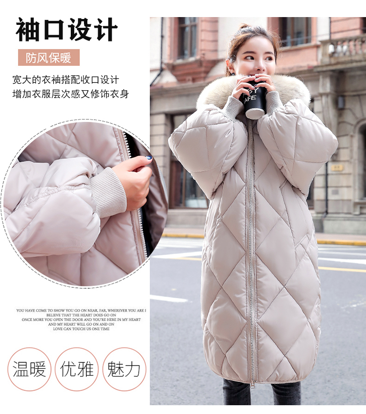 Áo chống rét 2018 Quần áo cotton mới cho nữ áo khoác mùa đông rộng rãi áo khoác cotton dày dài xuống áo khoác cotton - Bông áo phao lông vũ uniqlo nữ