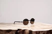 kuboraum round frame gun black sunglasses