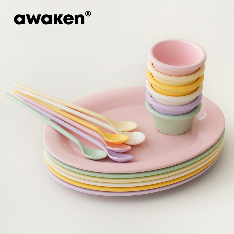 Korean Awaken Macaron Colorful Dessert Plate Dipping Dish Afternoon Tea Tableware Dopamine Melamine Material Shatter-Resistant Korean Awaken Macaron Colorful Dessert Plate Dipping Dish Afternoon Tea Tableware Dopamine Melamine Material Shatter-Resistant