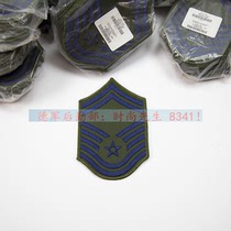 New public hair currant version USAF E8 Second class army sergeant Army badge senior sergeant accessories M65 cloth insignia