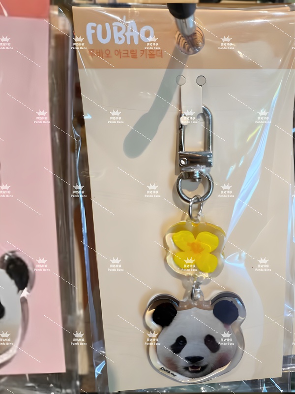 In-Stock Baofamily Keychain Aibao Paradise Panda Keychain Baofamily Key Chain Fubao Rapeseed Flower Key