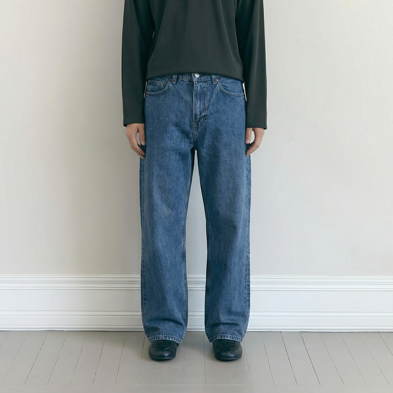 I795 Our Third Cut Version American Kanglong Fabric Solid Color Washed Straight-Leg Jeans Are the First Choice for Commuting
