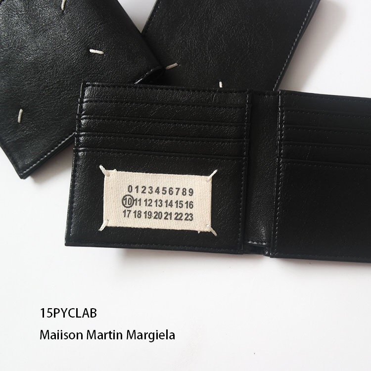 PYC được bổ sung MMM ví da hai mặt cắt ngang ví ngắn Margiela in super fire - Ví tiền ví nam cầm tay