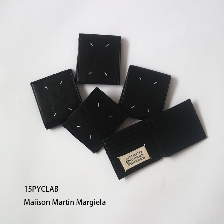 PYC được bổ sung MMM ví da hai mặt cắt ngang ví ngắn Margiela in super fire - Ví tiền ví nam cầm tay