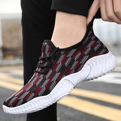 秋季新款时尚运动鞋飞织男鞋鞋子男潮鞋运动