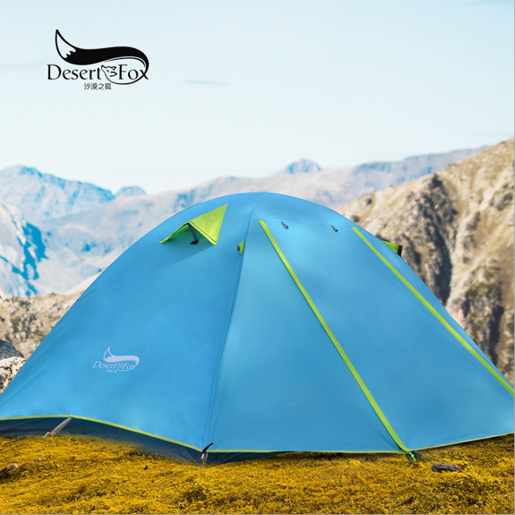 Aluminum pole Metal pole hardcore tent stormproof rain rain wind tent tent outdoor camping single and double 3-4 people