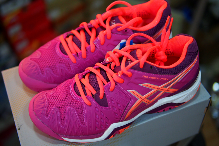 ASICS yaseshi GEL-RESOLUTION 6 giày quần vợt chuyên nghiệp của phụ nữ E550Y series điểm đích thực giày lười thể thao nam