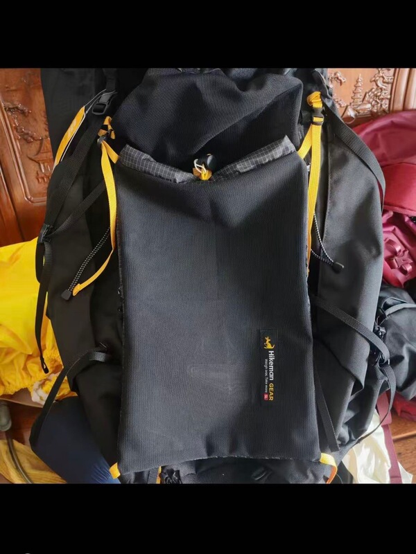 Backpack Expansion Bag with Breathable Storage Net Pockets for Hiking and Trekking, Separate Dry and Wet Compartments