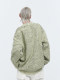 TIWILLTANG Qishilu matcha elegant green ribbed edge scattered jacquard broken-feel pullover knitted sweater