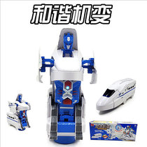 Electric universal deformation car toy boy music Light Automatic deformation harmony train toy car
