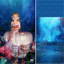 23 New Little Red Book Mermaid Underwater World Photo Studio Photo Photography Summer Seascape Photo Background Cloth