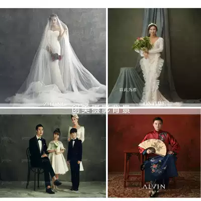 Hanfeng wedding tie-dyed cotton background simple atmosphere tie-dyed cloth gray photo background pure gray texture cotton cloth