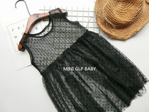 2017 Summer Days Department Wind Baby Baby Bo Dot Mesh Yarn Sleeveless Hooded Dress Girl Sleeveless Dress Dress Surges