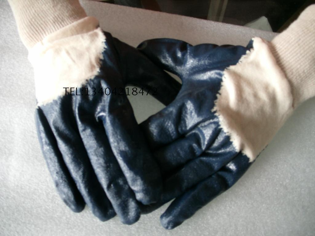 Nitrile oil-resistant protection wear-resistant waterproof and oil-proof work breathable gloves construction site construction car workers gloves