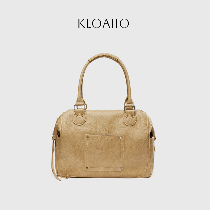 Kloaiio Original Brown Tote Bag, Single Shoulder Underarm Bag, Large Capacity, Versatile for Daily Commuting, Fashionable Single Shoulder Bag