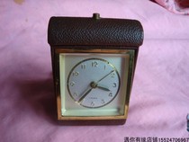 Early Swiss-made 7-diamond travel alarm clock mechanical winding seat wall clock watch nostalgic old-fashioned timing object has been maintained