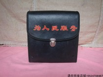 Antique Collection of Cultural Revolutions with Mao Chairmans Case of Artificial Leather Box Nostalgia used old-fashioned Items