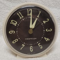 Early American WESTCLOX alarm mechanical winding metal movement seat wall watch nostalgia used old-hand old style