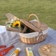 Picnic giấy kraft hộp ăn trưa hộp ăn trưa ngoài trời cung cấp đầy đủ bộ lưới đỏ dã ngoại giỏ in dã ngoại - Hộp cơm điện sưởi ấm