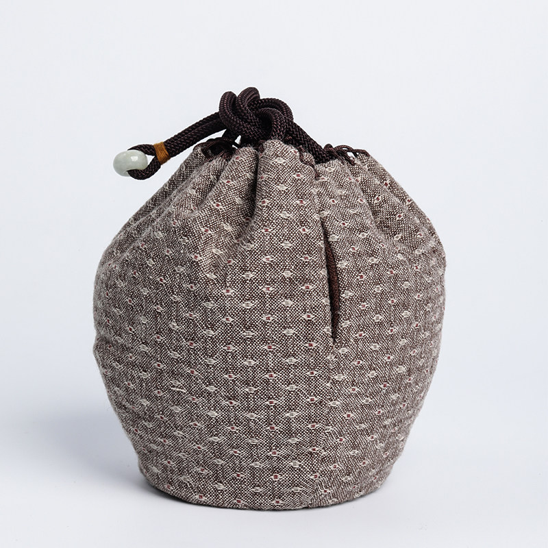 Slow Blue Lift Point Grey Big shades single cup bag travel tea set Portable Containing Thickening-Taobao