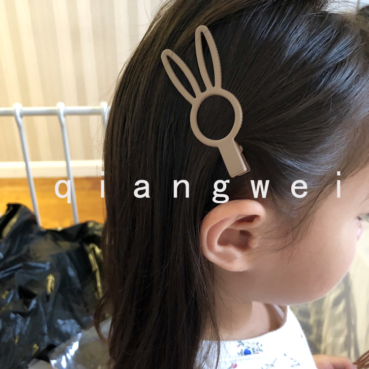 Must-buy rabbit hair clips South Korea's hot imported matte hollow rabbit duckbill clip bangs clip edge clip