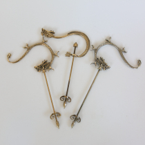 Boutique thrush stainless steel bird cage accessories Bamboo bamboo old bamboo bird cage hook hook pure copper accessories