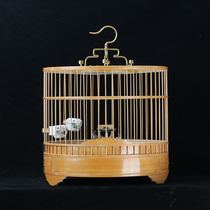 Bailing Skylark Bamboo Bird Cage Handmade Bamboo Polished Old Bamboo Full Portable Walking Bird Cage Bailing Old Bamboo Bird Cage