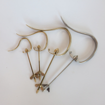 Boutique thrush stainless steel bird cage accessories Bamboo Bamboo old bamboo bird cage hook adhesive hook pure copper accessories