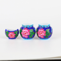 Jingdezhen handmade thrush wax mouth bamboo bird cage cloisonne bird food pot bird bowl cup porcelain bowl bamboo bird cage accessories