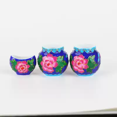 Jingdezhen handmade thrush wax mouth bamboo bird cage cloisonne bird food pot bird bowl cup porcelain bowl bamboo bird cage accessories