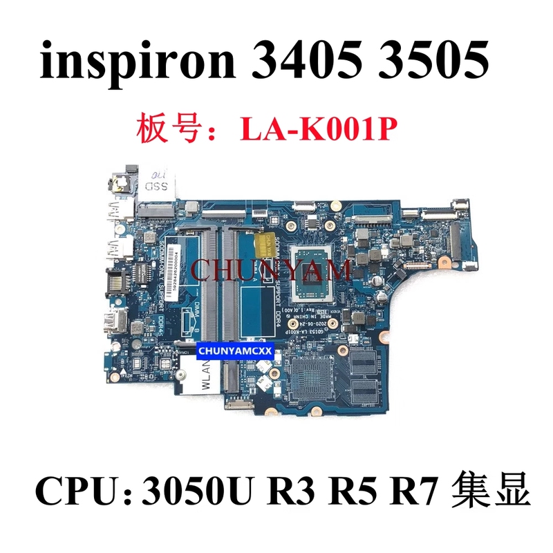 Dell/Dell Inspiron 3505 3400 3500 3501 Motherboard La-K001P/K037P