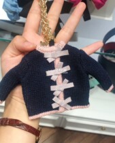 Japanese autumn knit fabric with bow pendant super cute bag pendant jewelry