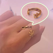 Japanese niche super cute claws theme ring can be spelled