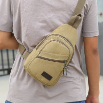 Han Edition Canvas Chest Bag Mens New Single Shoulder Slanted Satchel Fashion Trend Outdoor Small Backpack Casual Sports Riding Bag