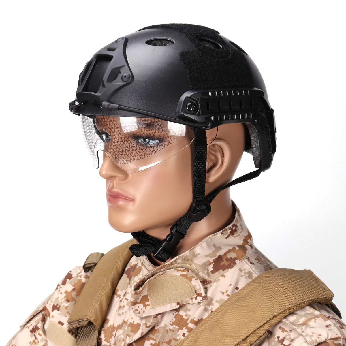 FAST PJ round - hole fan - lens tactical helmet lightweight quick reaction CS protection field cycling helmet