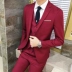 Bộ đồ vest nam bộ ba mảnh Hàn Quốc Bộ đồ mỏng mùa hè nhỏ bộ đồ chuyên nghiệp lễ phục trang trọng phù hợp nhất phù hợp với chú rể - Suit phù hợp Suit phù hợp
